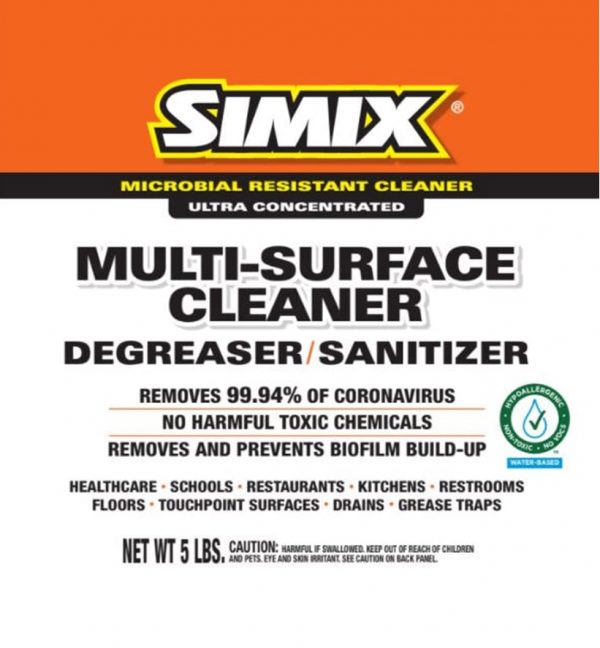 Simix Multi Surface Cleaner / Degreaser / Sanitizer Front